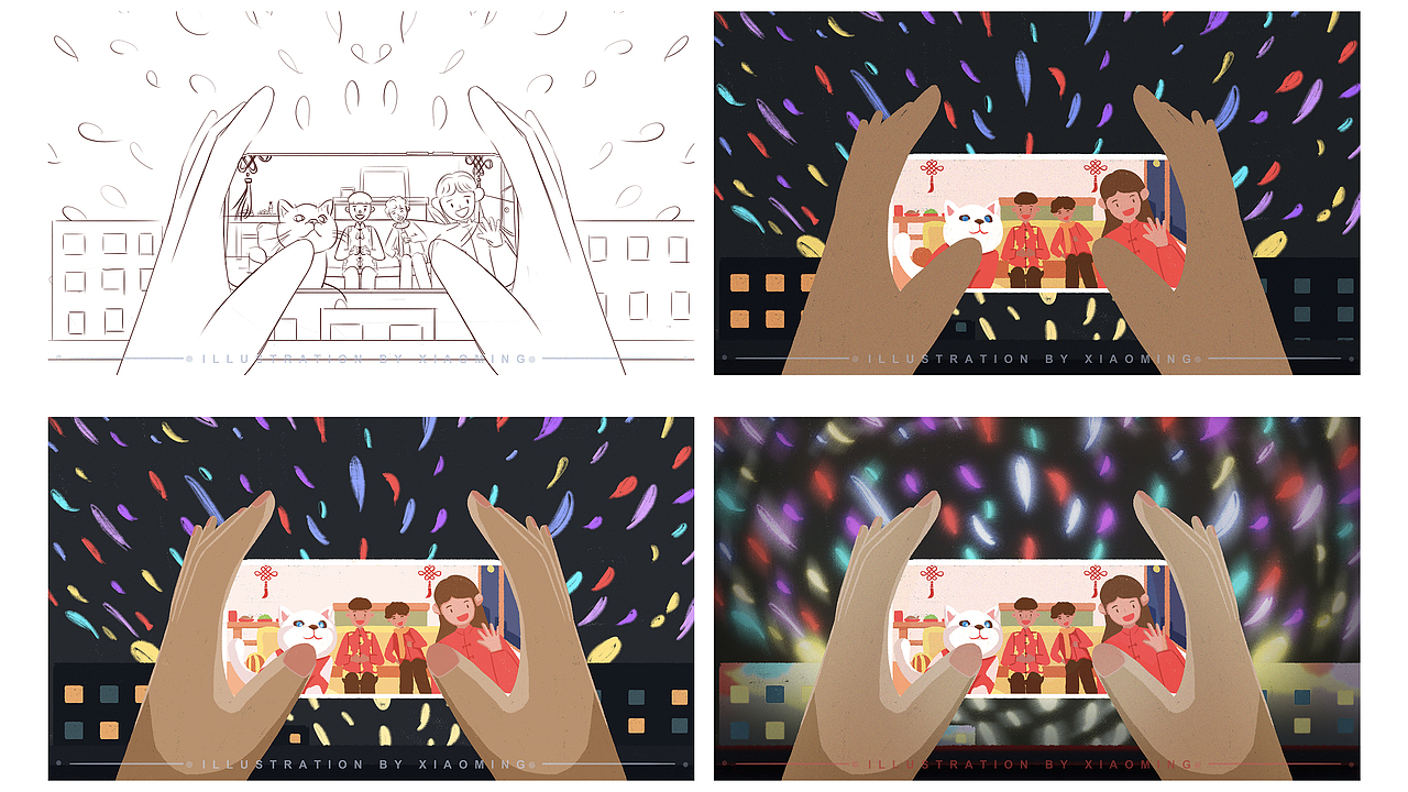 12月-1月插畫整理（圖ZMjQxNTY5NTk2） - 創(chuàng)作習作 - 站酷設計師小明__原創(chuàng)素材 - 站酷ZCOOL