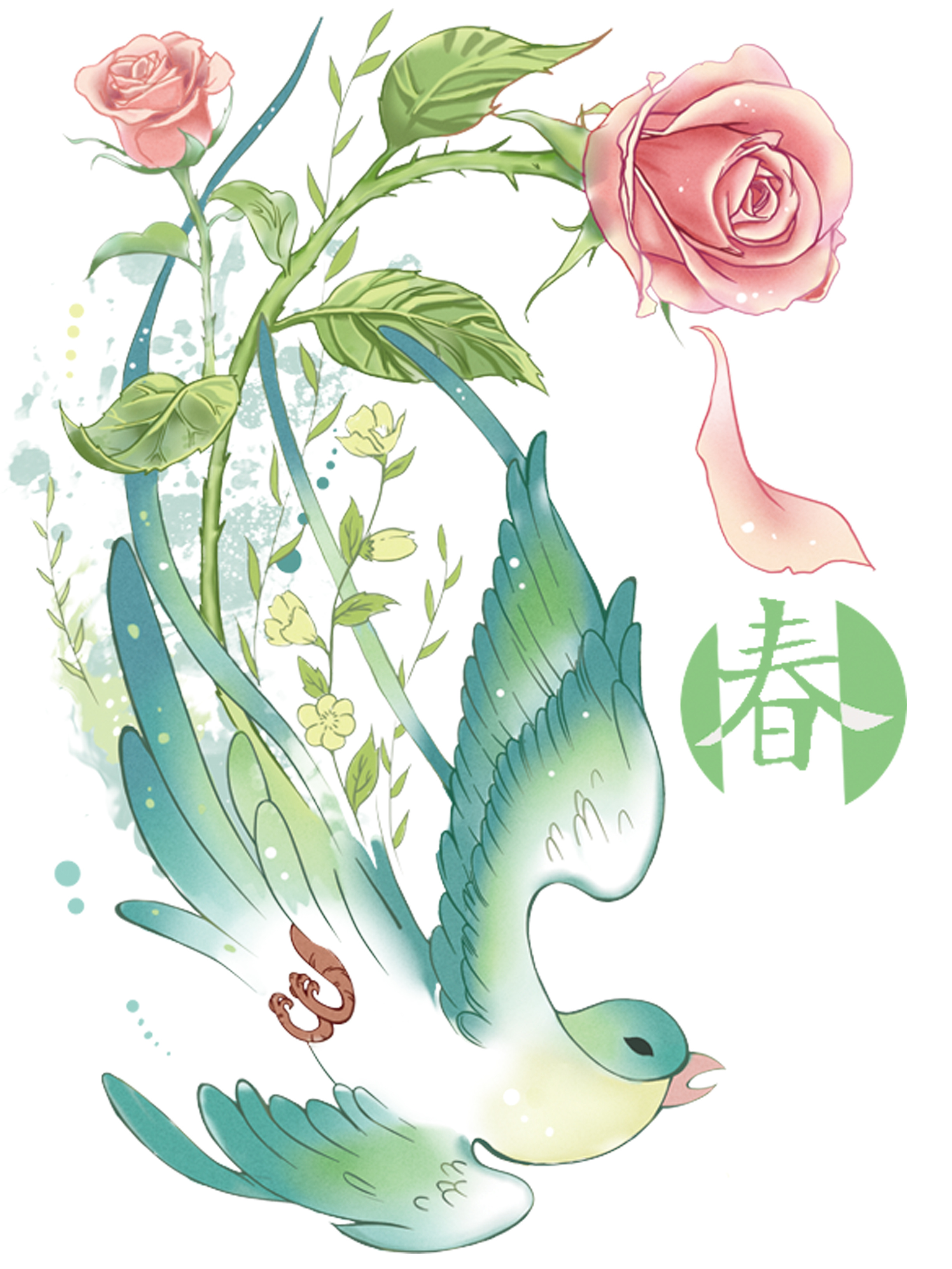 四季花鸟印象绘