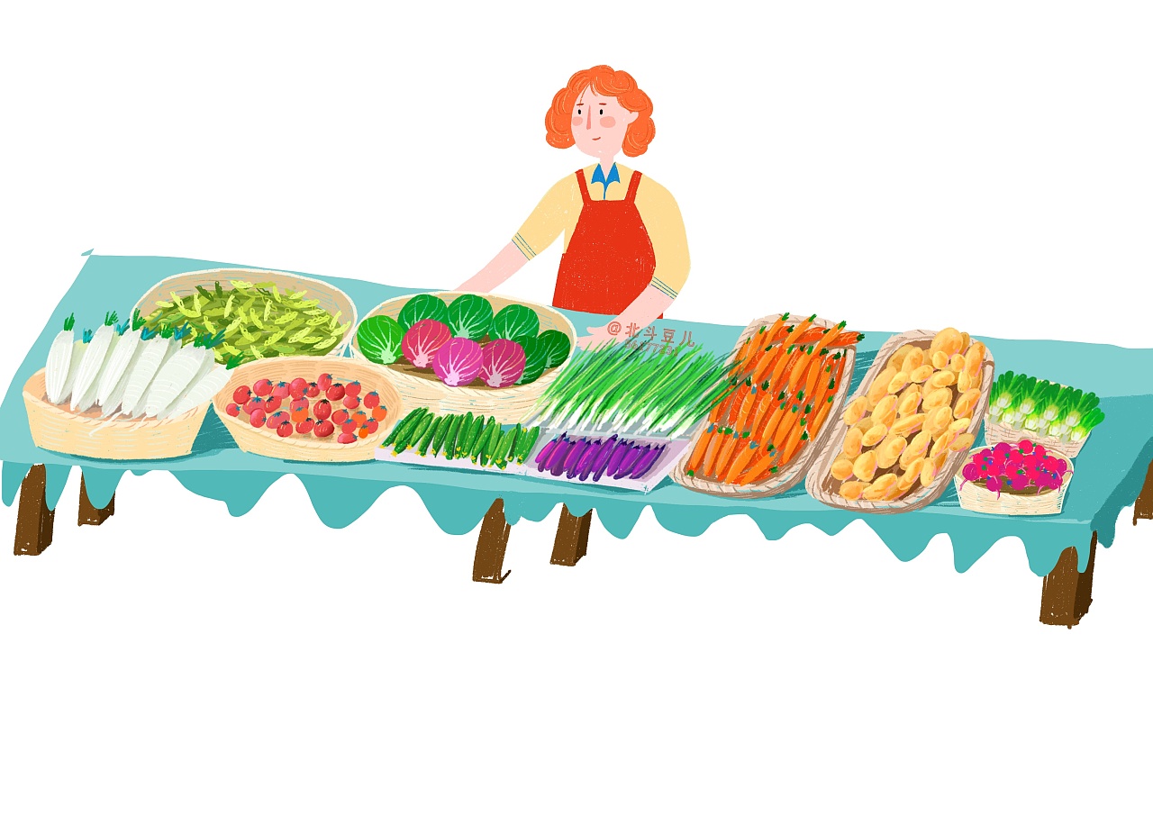 热闹的菜市场|插画|儿童插画|黄阿四Asi - 原创作品 - 站酷 (ZCOOL)