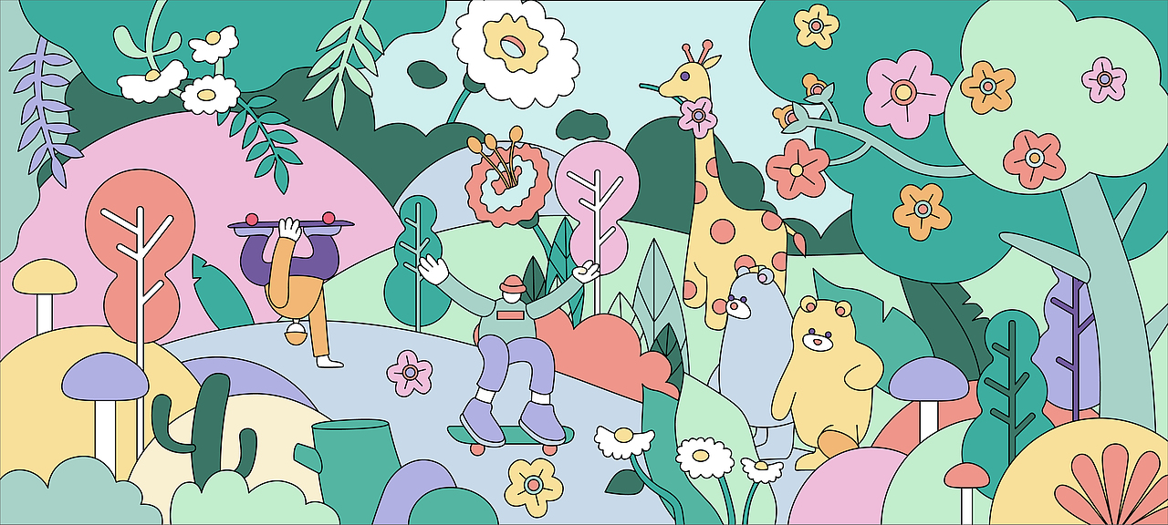 有氧更有YOUNG商业插画（图ZMjMzOTQyNTky） - 商业插画 - 站酷设计师yawn雯静原创素材 - 站酷ZCOOL