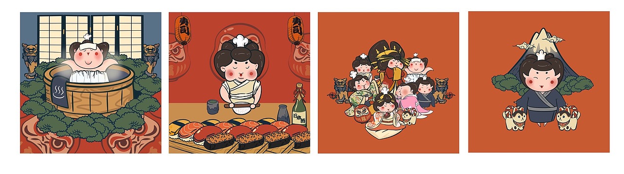日料四季之神（图ZMTQyOTM4NDI0） - 创作习作 - 站酷设计师水手小瑶原创素材 - 站酷ZCOOL