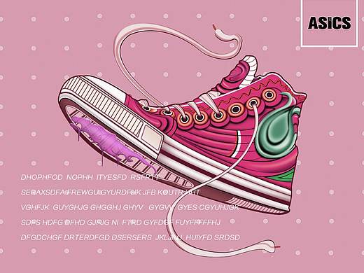 PS插画——鞋海报