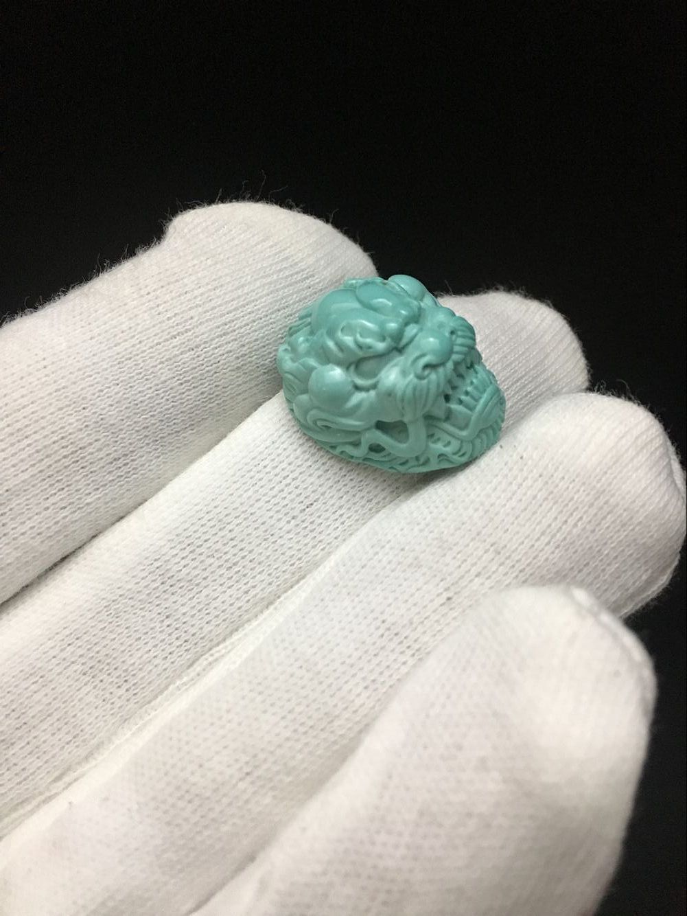 绿松石龙头戒面（图ZMTA4MzIzMzA4） - 首饰设计 - 站酷设计师核雕工作室原创素材 - 站酷ZCOOL