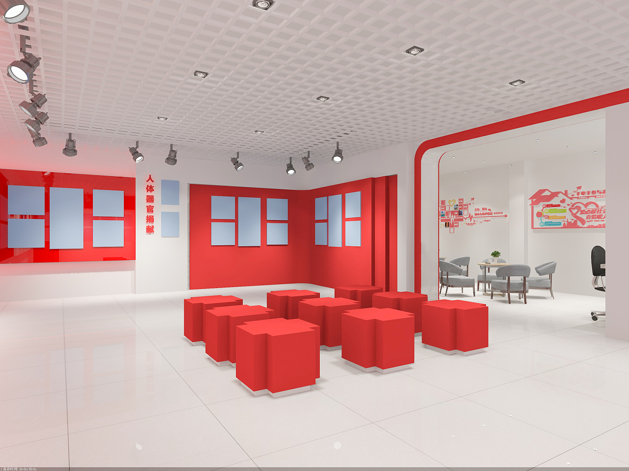 红十字会展厅|空间|展陈设计|有病的猫 - 原创作品 - 站酷 (zcool)