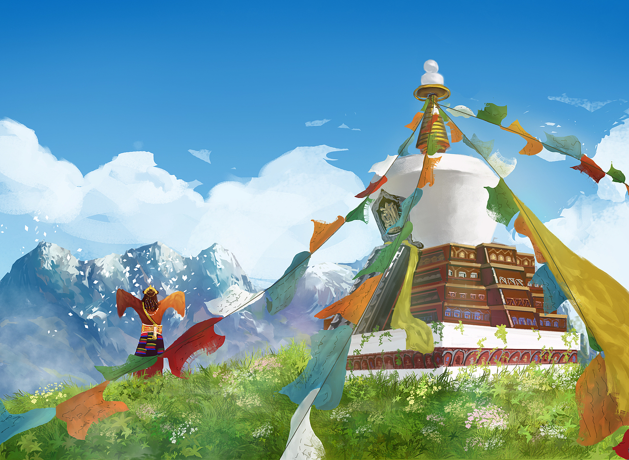 早先的慢物语创作图(西藏相关)