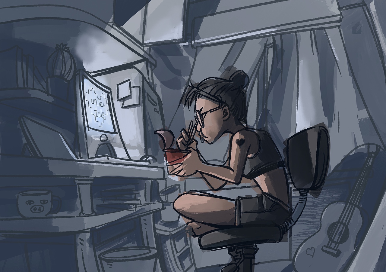 孑癖的原创插画作品