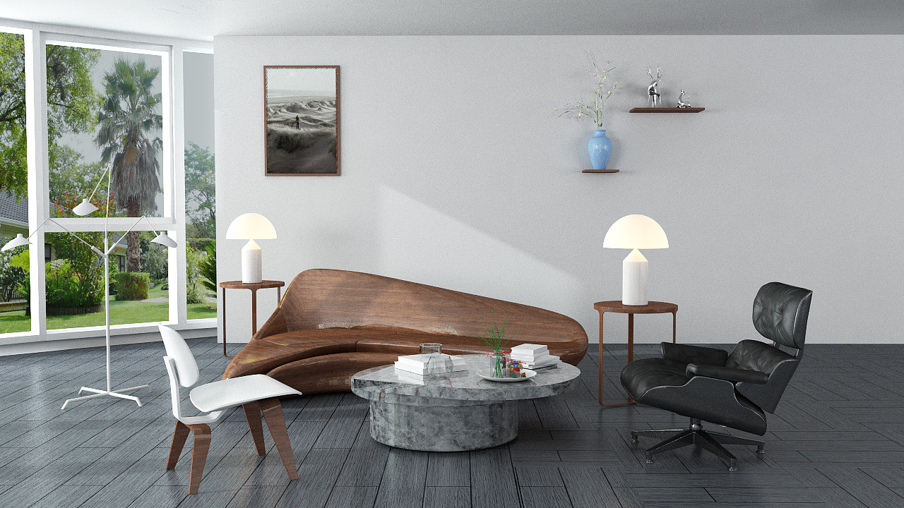 用C4D VRAY渲染器做的室内效果图