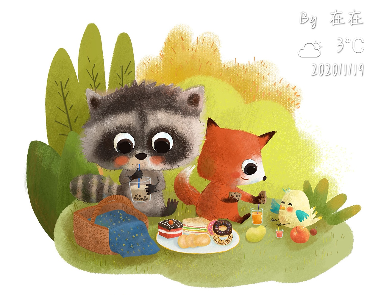 插画练习（图ZMTk0NzMyODQ0） - 创作习作 - 站酷设计师在在zaizai原创素材 - 站酷ZCOOL