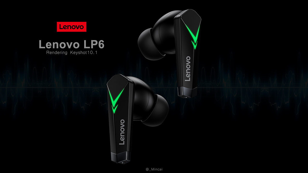 Lenovo蓝牙耳机 Rendering- Keyshot10.1