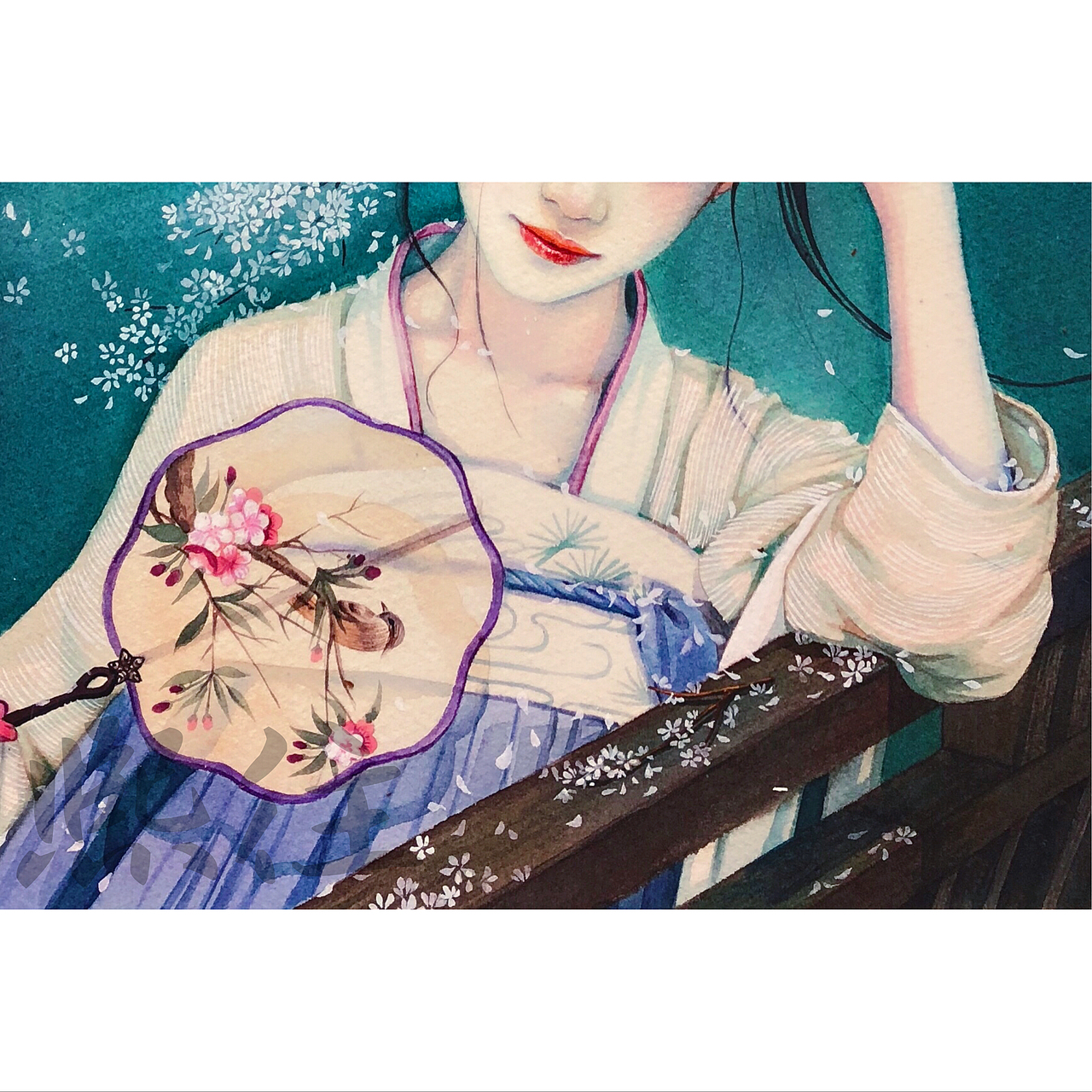 水彩原创插画人物