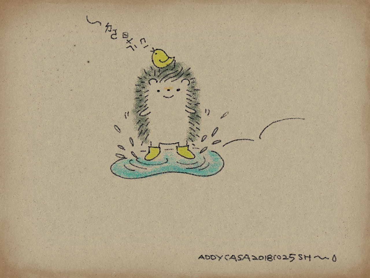 很奇怪?小时后都会在下雨天里尽情地踩水.