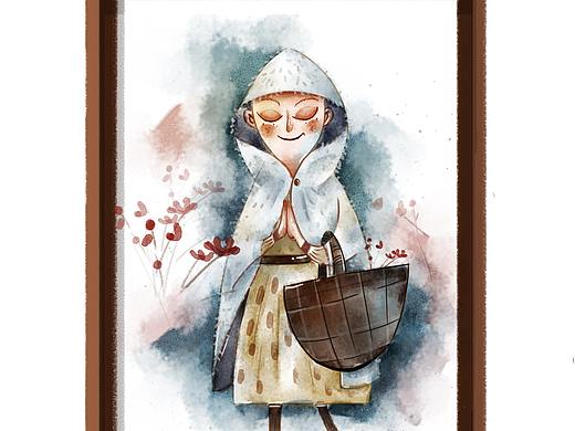 女孩許愿水彩插畫（個人主頁-ZNDY2NTkyODA=） - 創(chuàng)作習(xí)作 - 站酷設(shè)計師修煉鐵砂掌Duang原創(chuàng)素材 - 站酷ZCOOL