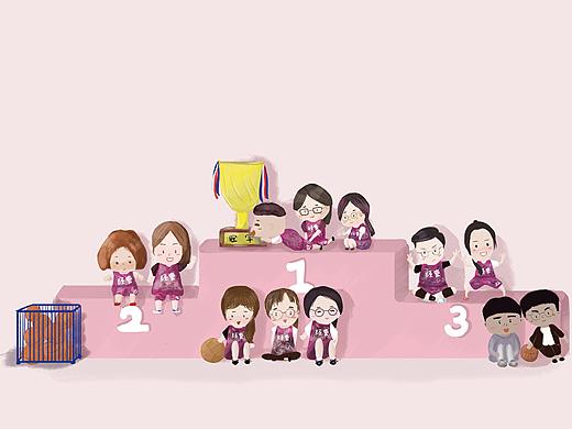 女篮冠军（个人主页-ZMzY3MzgzNjA=） - 儿童插画 - 站酷设计师暴力小甜甜原创素材 - 站酷ZCOOL