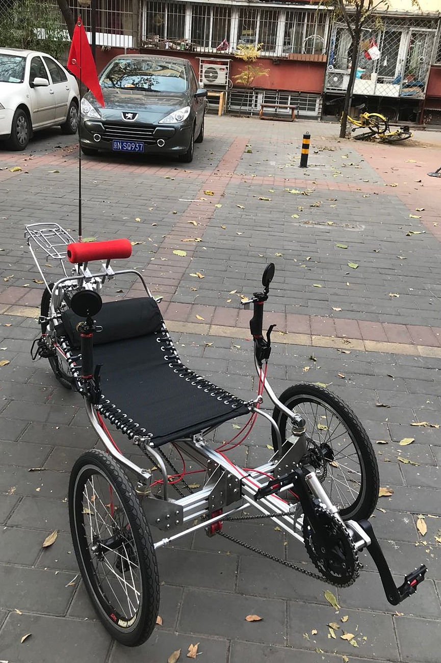 倒三轮躺车自行车