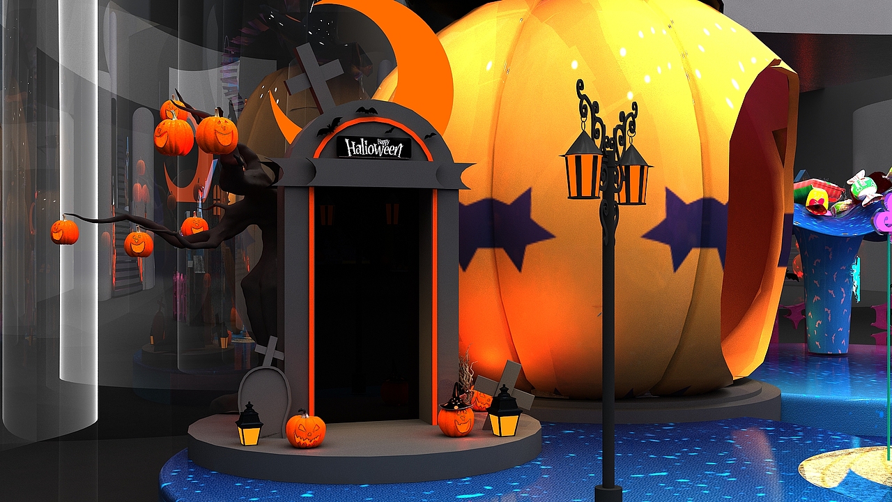 万圣节美陈（图ZMjMzOTE0OTYw） - 场景 - 站酷设计师SURRY很棒原创素材 - 站酷ZCOOL