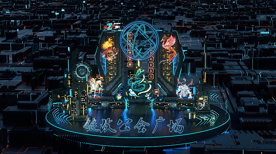 赛博朋克广场（图ZMjg2MDIyMDg4） - 场景 - 站酷设计师何胖虎原创素材 - 站酷ZCOOL