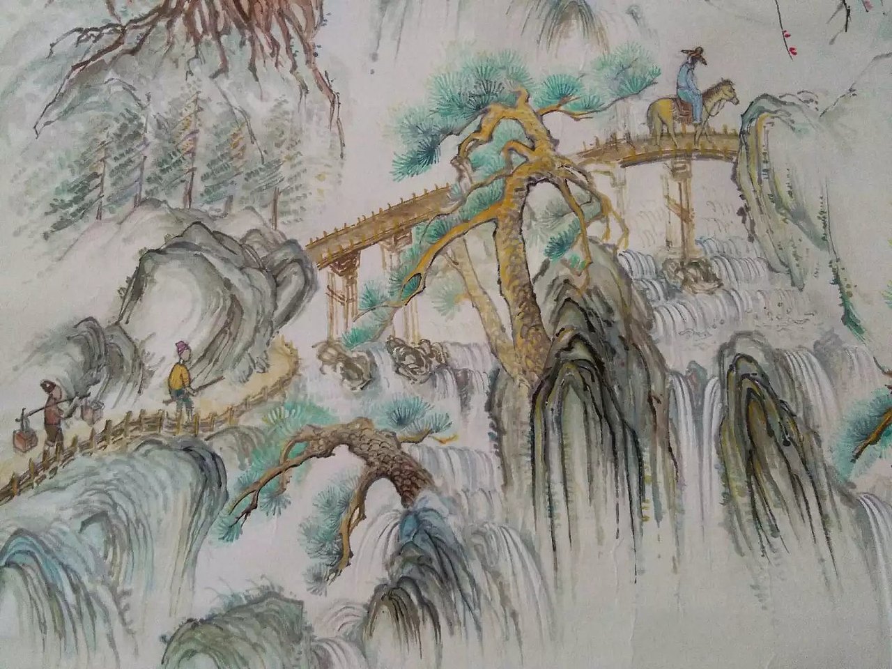 松涛听泉图（图ZNjM4NTkxMzI=） - 绘画 - 站酷设计师南岩逸士原创素材 - 站酷ZCOOL