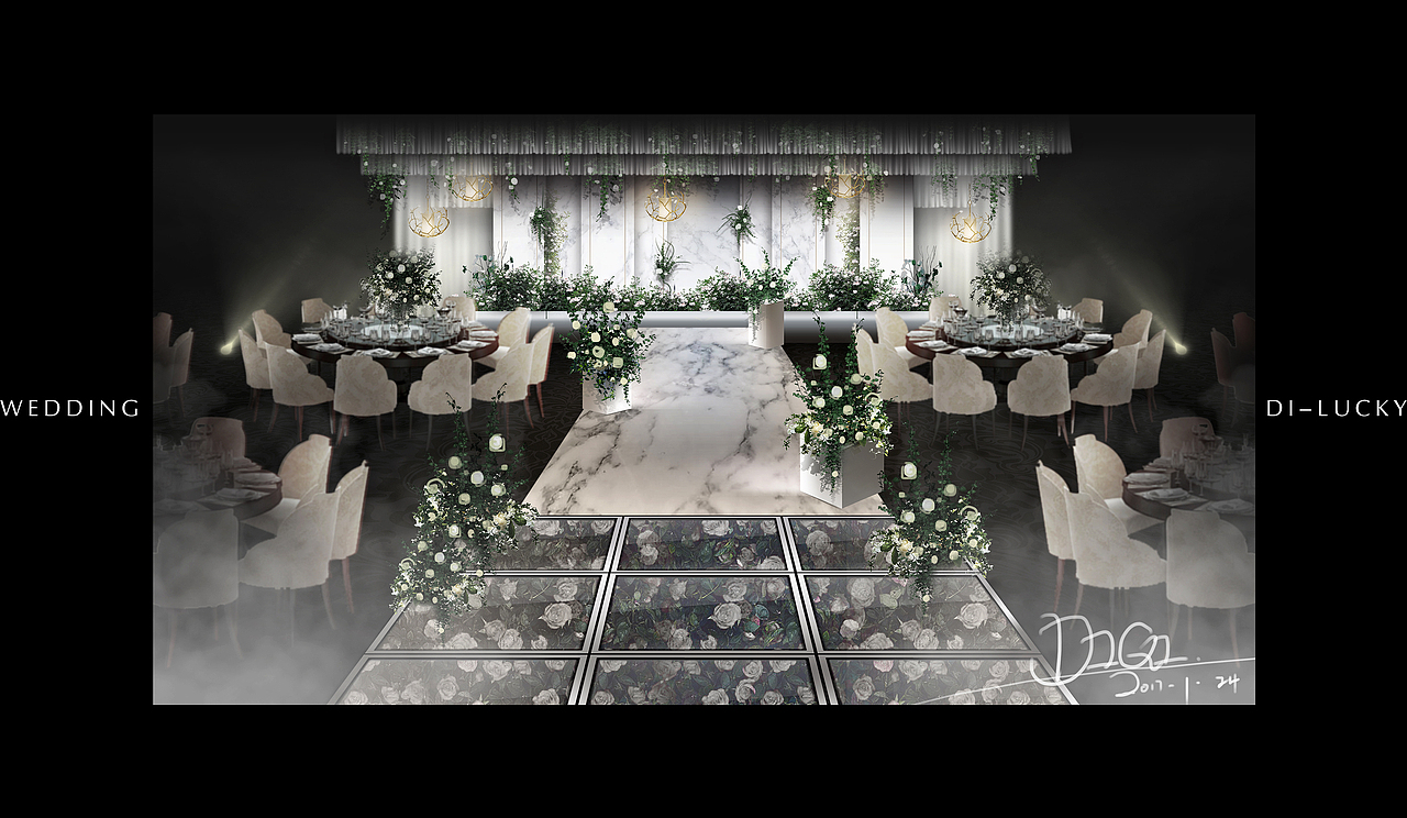 手绘婚宴设计百图