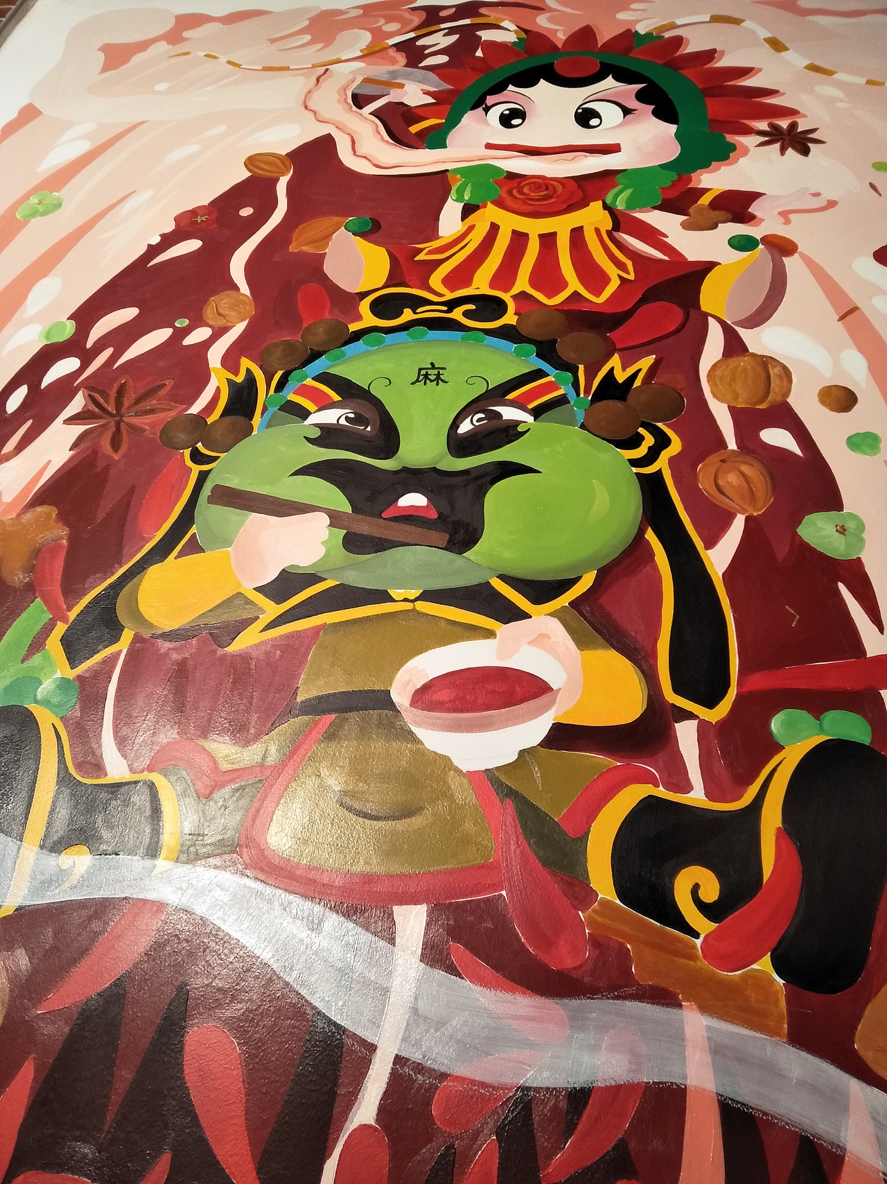 麻辣英雄火锅店墙体彩绘（图ZMTUyOTkwMzQ0） - 新锐潮流插画 - 站酷设计师画里的斑驳时光原创素材 - 站酷ZCOOL
