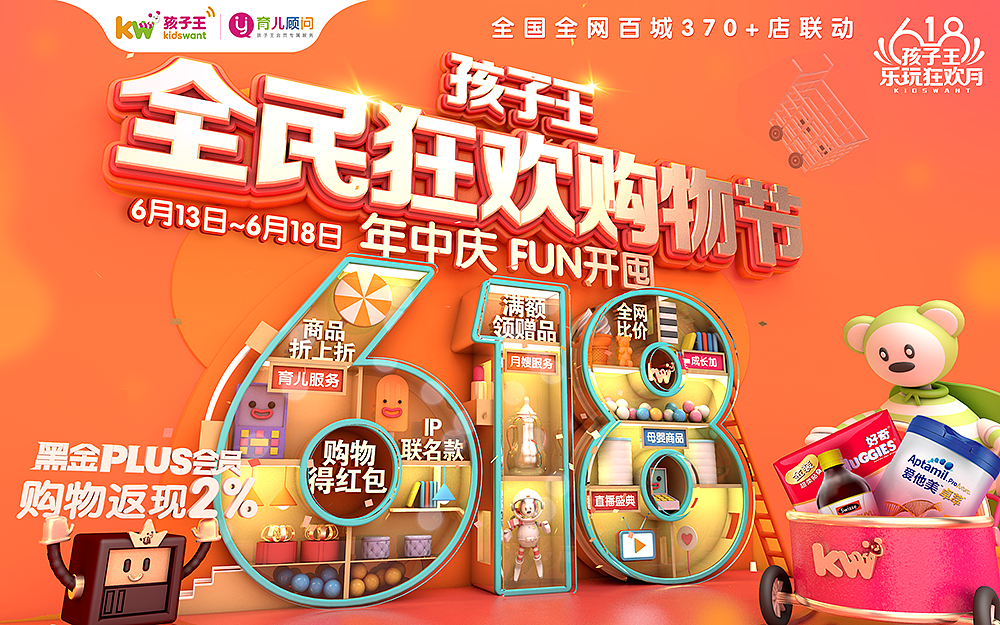 孩子王-C4D主视觉Part.2【Jiwei】