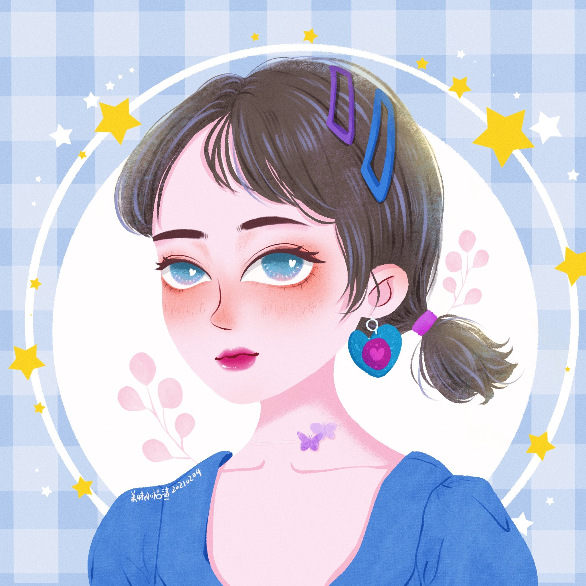 照片转手绘插画头像扁平肌理插画