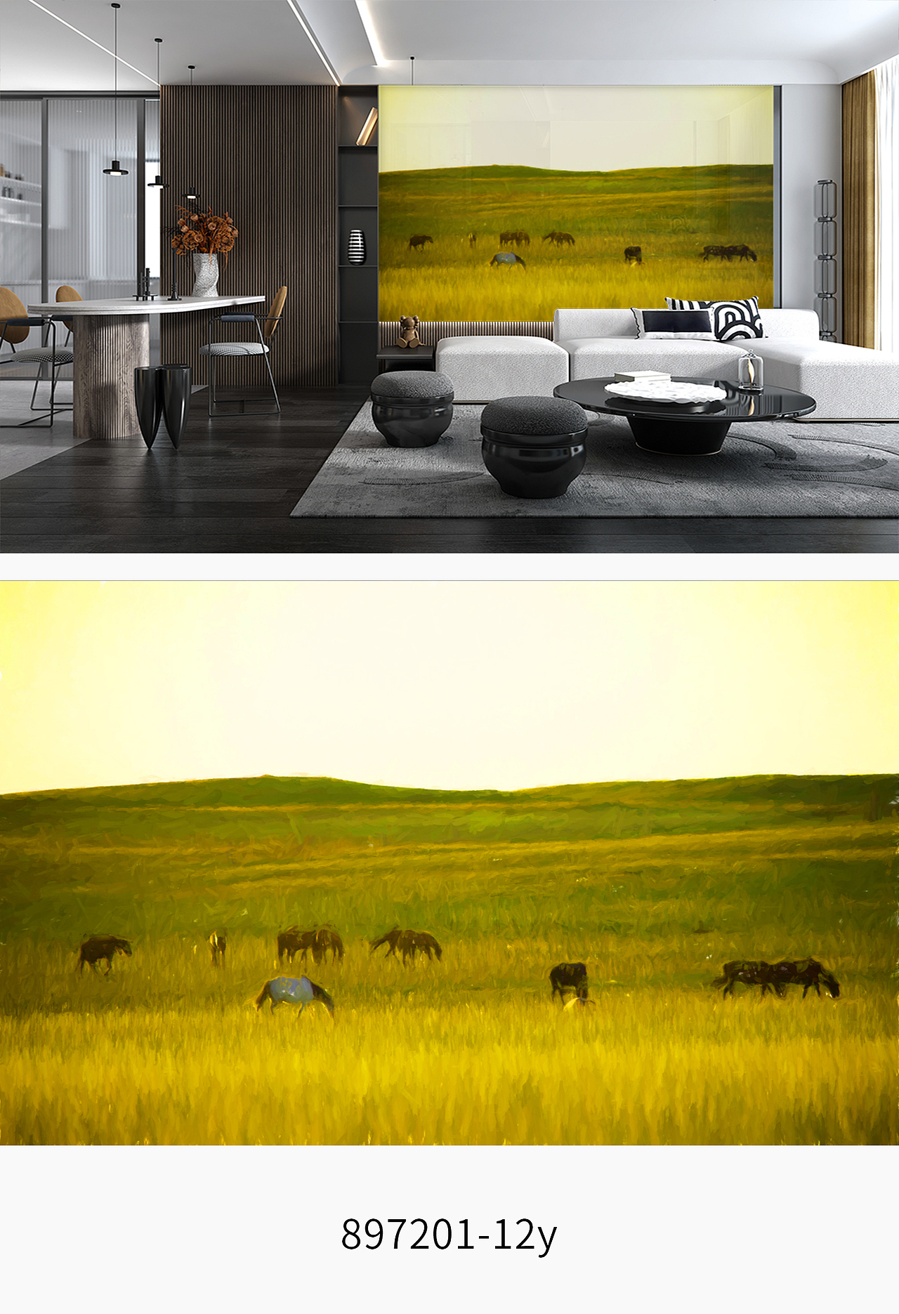 现代北欧油画田园风景背景墙（图ZMjg0NTk2NTAw） - 家装设计 - 站酷设计师宋图网原创素材 - 站酷ZCOOL