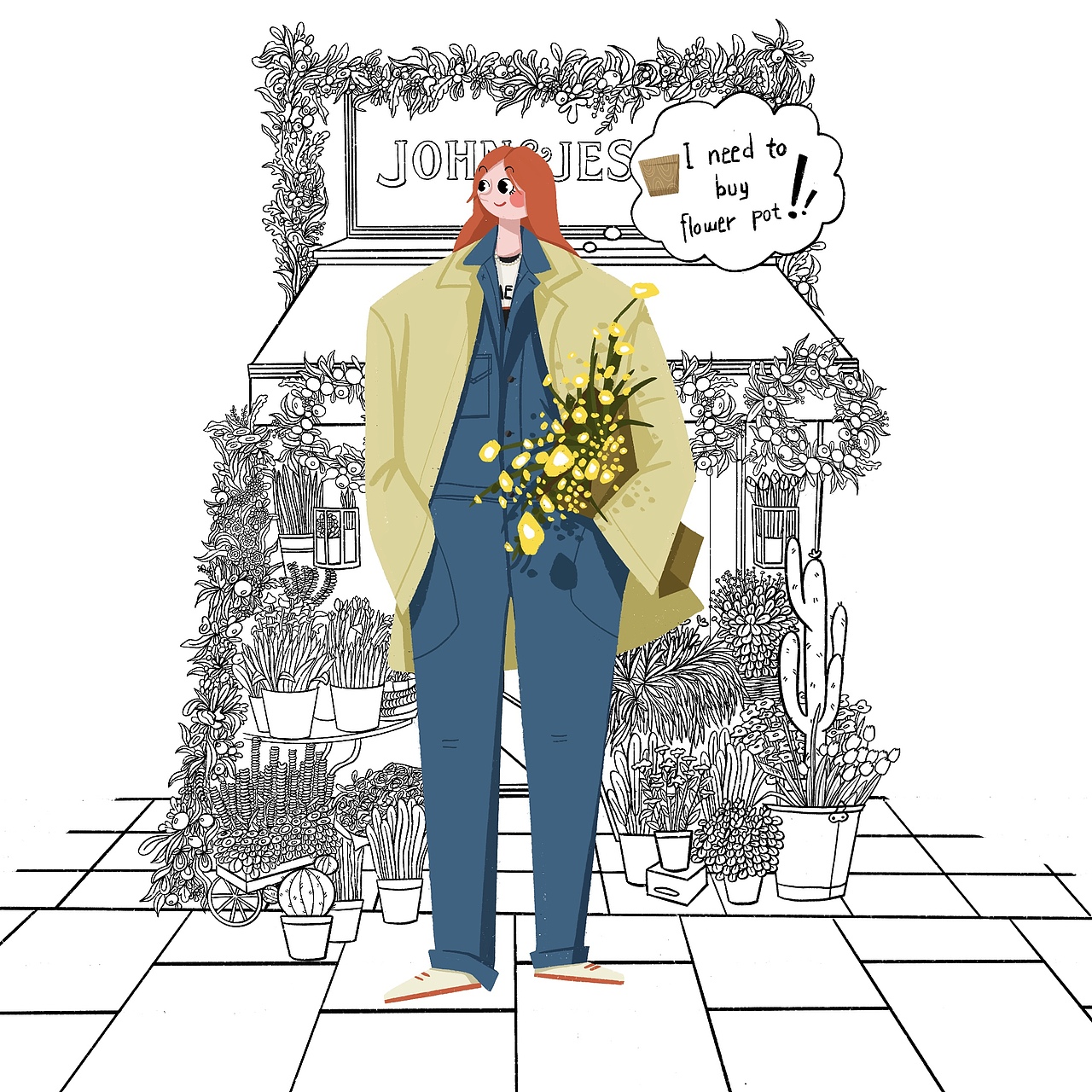 穿搭日记（图ZMjMzMzg3NzIw） - 艺术插画 - 站酷设计师弯弯Rowan原创素材 - 站酷ZCOOL