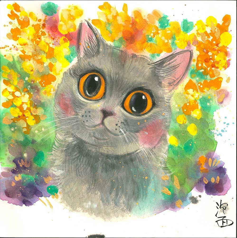 一组水墨猫咪希望大家喜欢