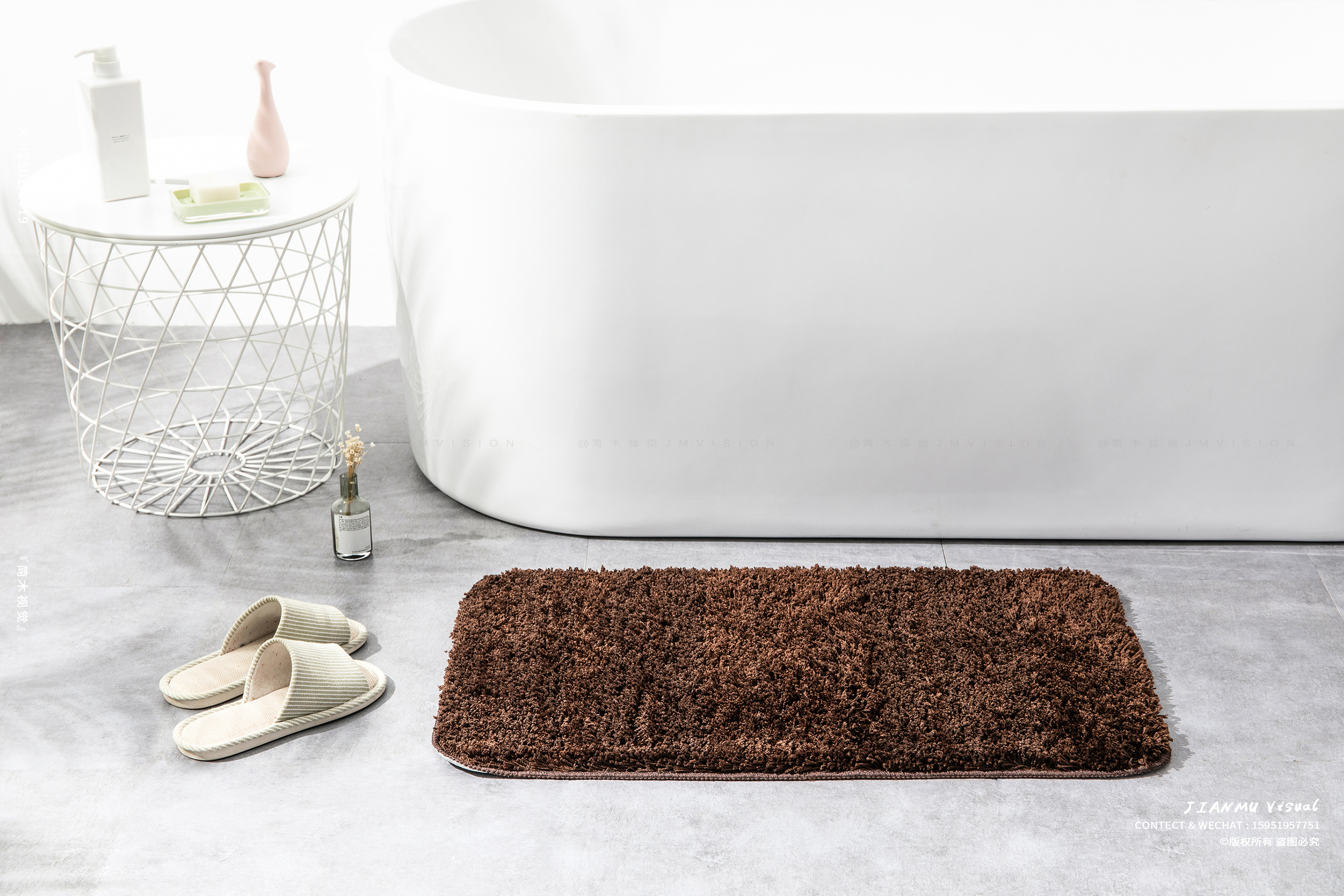 家居百货类摄影 地垫收纳篮脏衣篮场景拍摄产品摄影