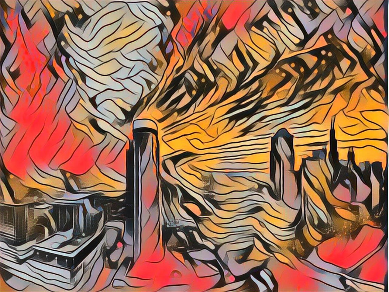 扭曲抽象艺术|纯艺术|绘画|horus2019 - 原创作品 - 站酷 (zcool)