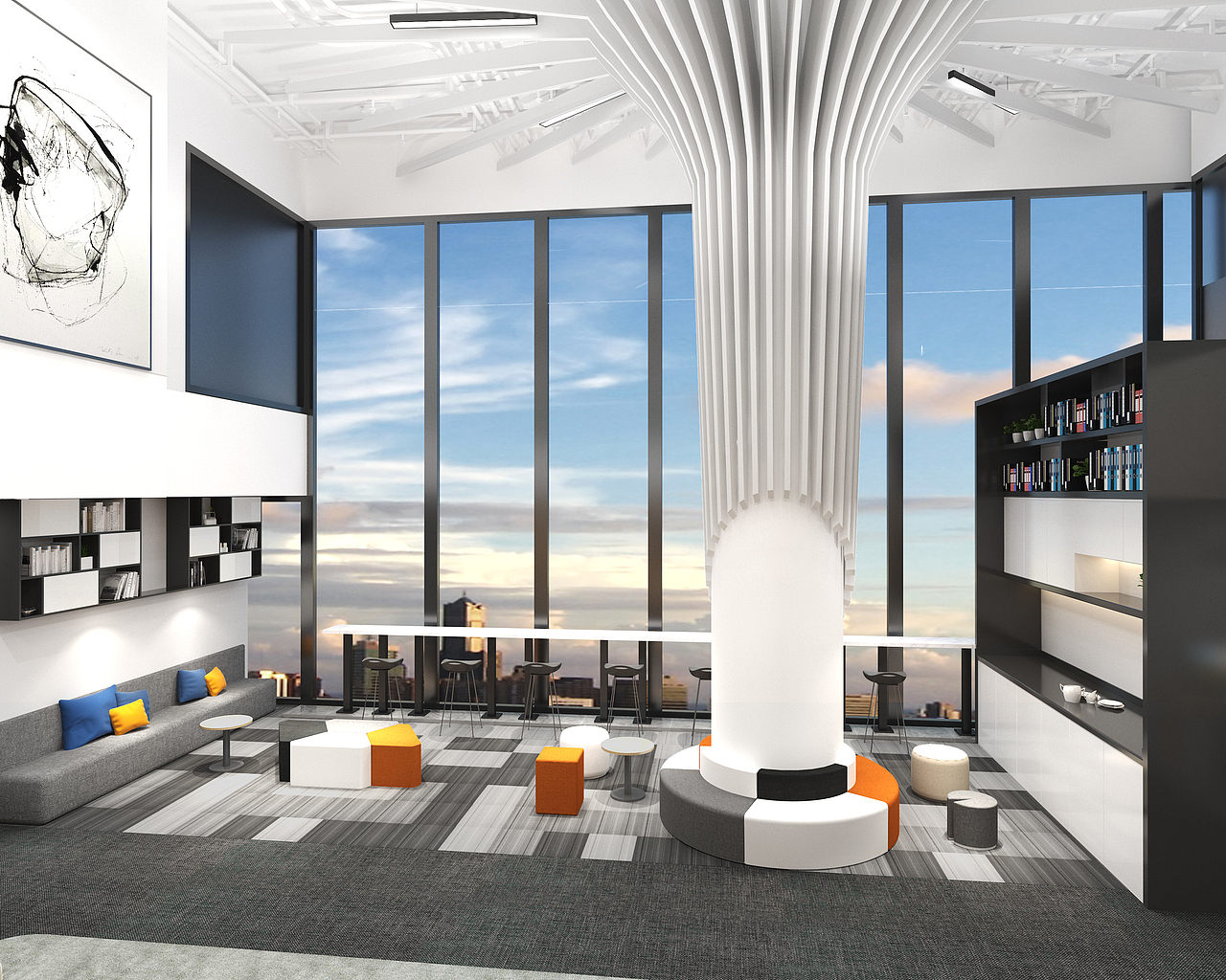 广州富力盈隆大厦15层共享办公设计