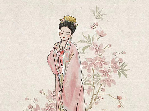 古风汉服美女花神