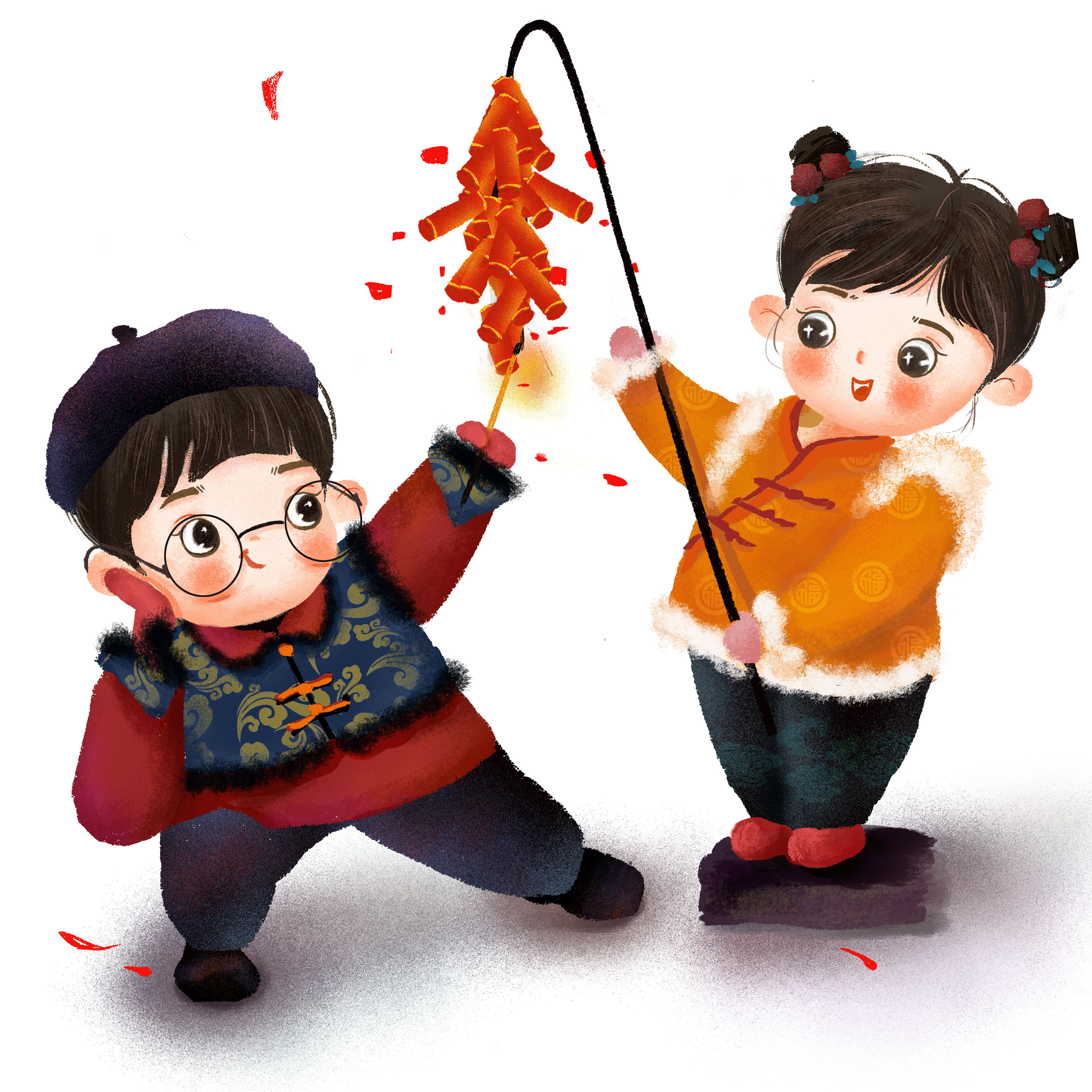 新年快乐|插画|儿童插画|沐风Mf - 原创作品 - 站酷 (ZCOOL)