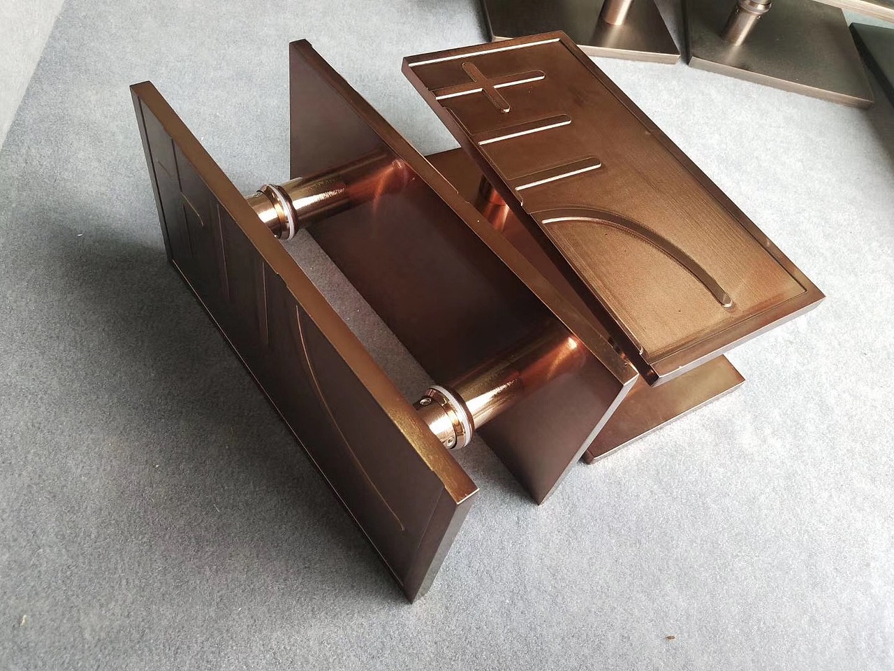 工艺拉手定制雕刻加工青古铜铝雕拉手