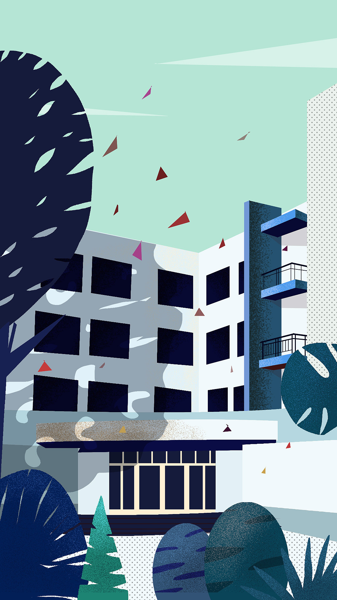 建筑插画（图ZMTYwNzI4Njky） - 创作习作 - 站酷设计师九藏啊原创素材 - 站酷ZCOOL