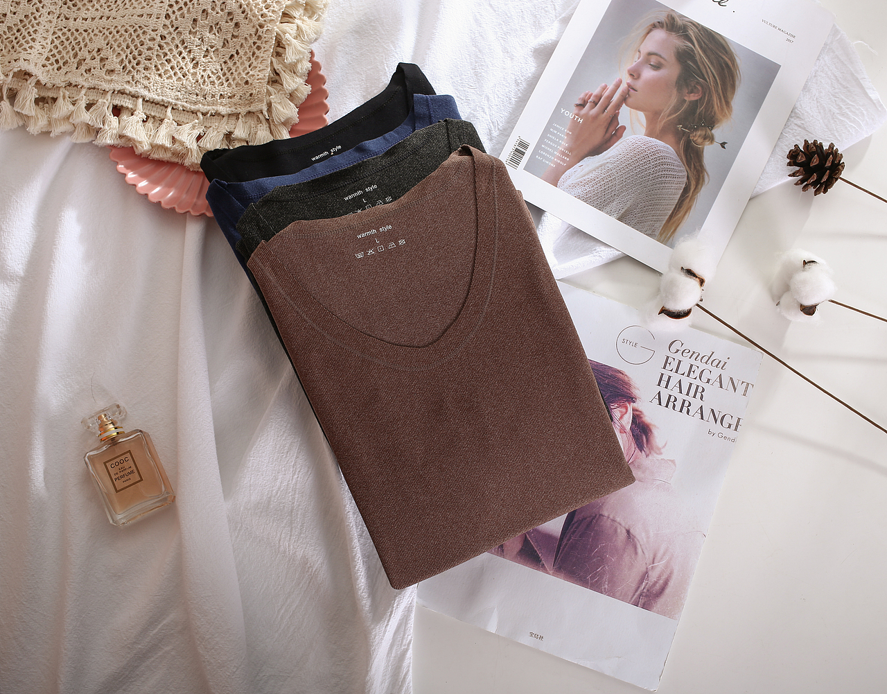 男士保暖内衣拍摄产品平铺静物拍摄淘宝电商摄影策划