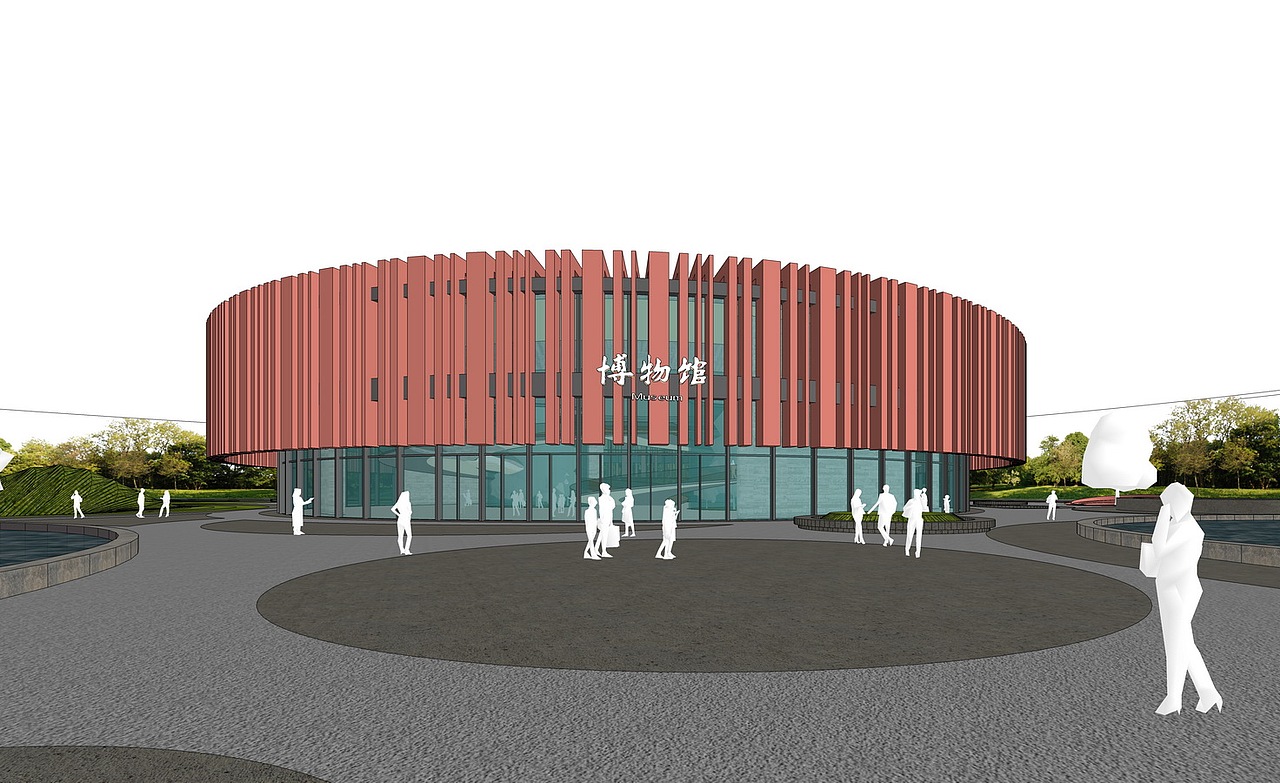 圆形博物馆SU模型下载（图ZMjgwMDY5ODIw） - 建筑设计 - 站酷设计师素模网原创素材 - 站酷ZCOOL