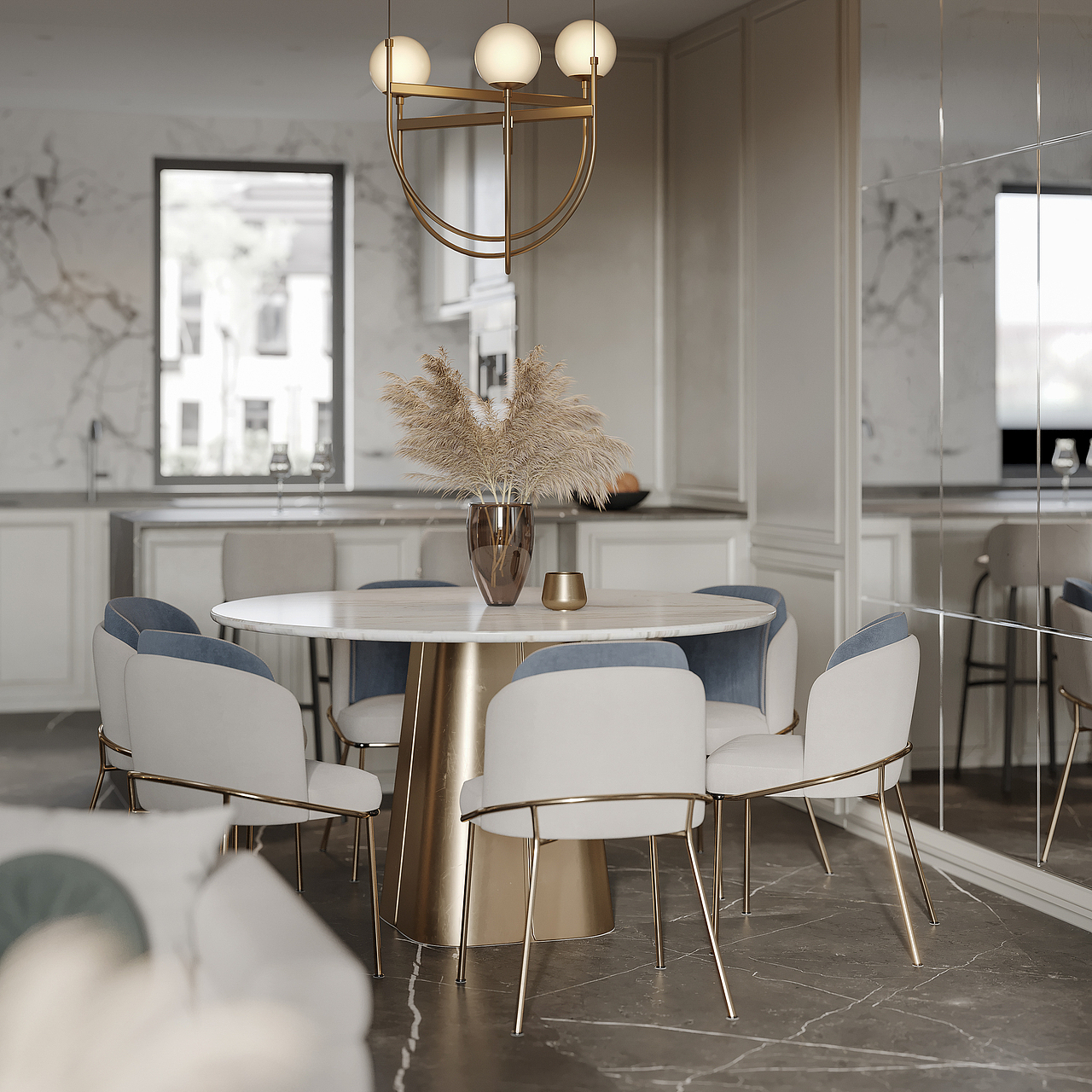 现代混搭风格效果图表现