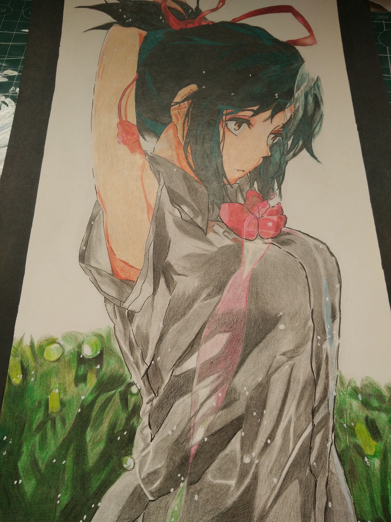 彩铅手绘你的名字三叶