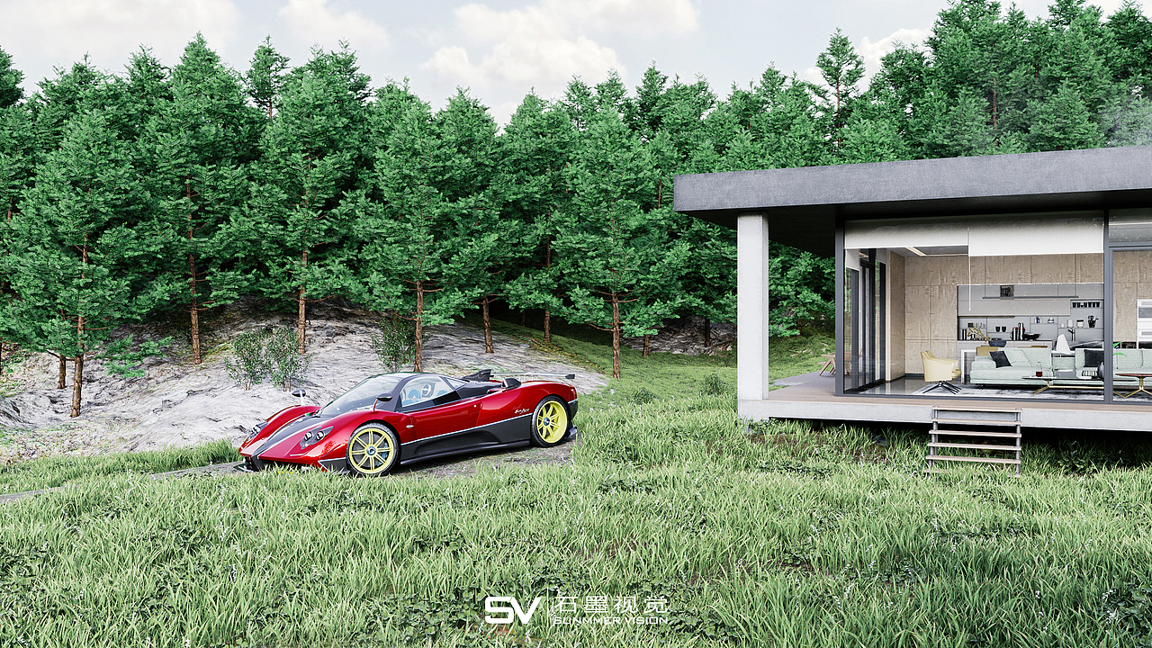 林中住宅（图ZMjYwNDEzMjI0） - 其他空间 - 站酷设计师夏虫不可曰冰原创素材 - 站酷ZCOOL