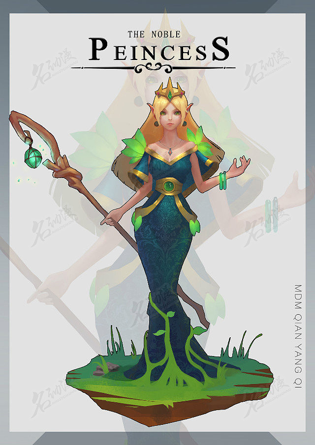 森林元素师|同人|公主|欧美风|立绘-角色原画作品图片素材广州