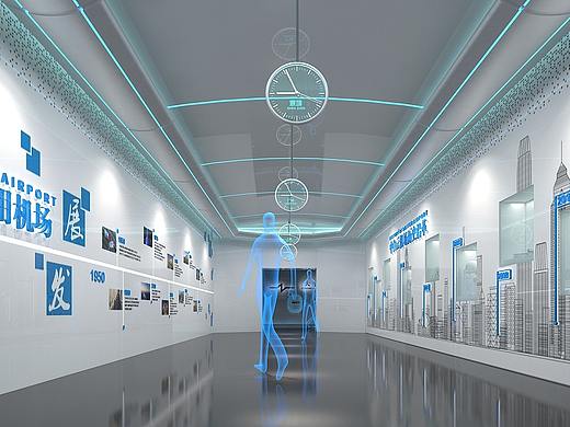 机场展厅空间展厅设计/巢派设计