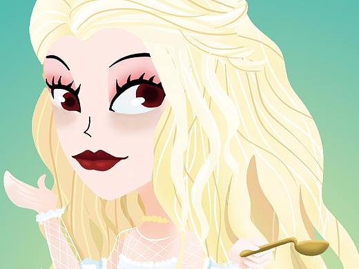 爱丽丝的白皇后（个人主页-ZMjgzMDg5MjQ=） - 创作习作 - 站酷设计师蓝格子短裙原创素材 - 站酷ZCOOL