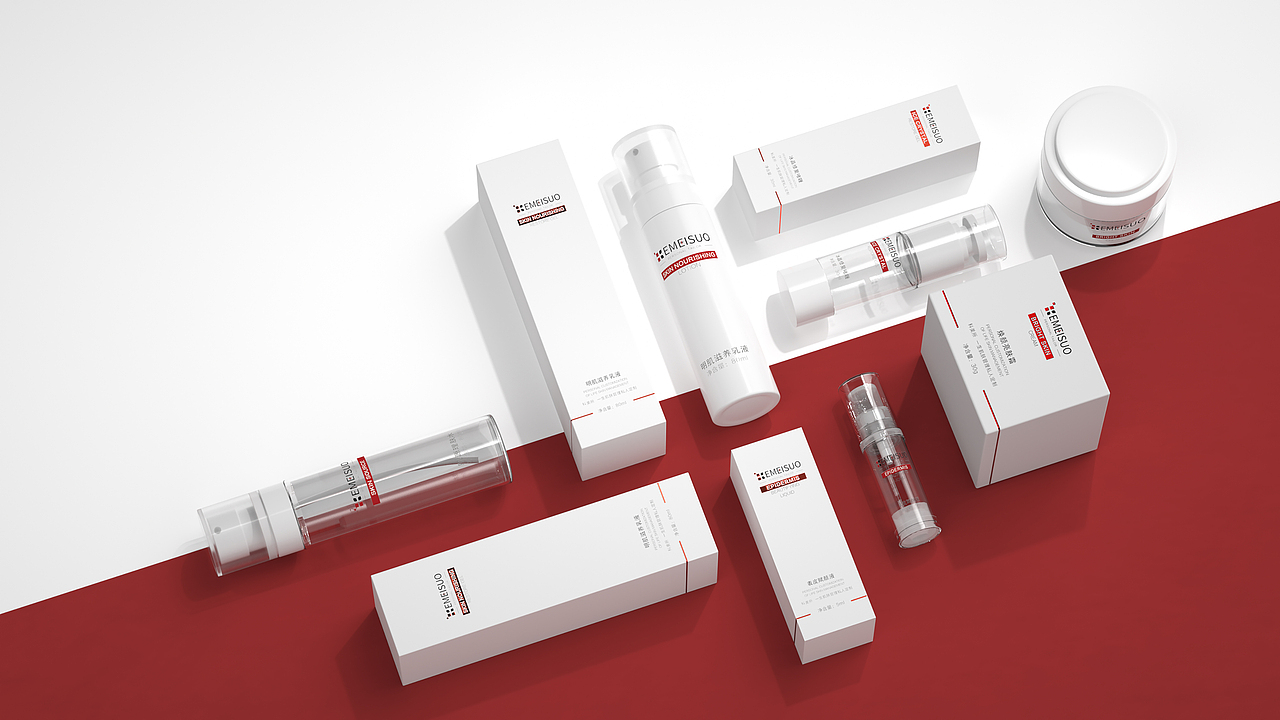 医美护肤品包装c4d渲染