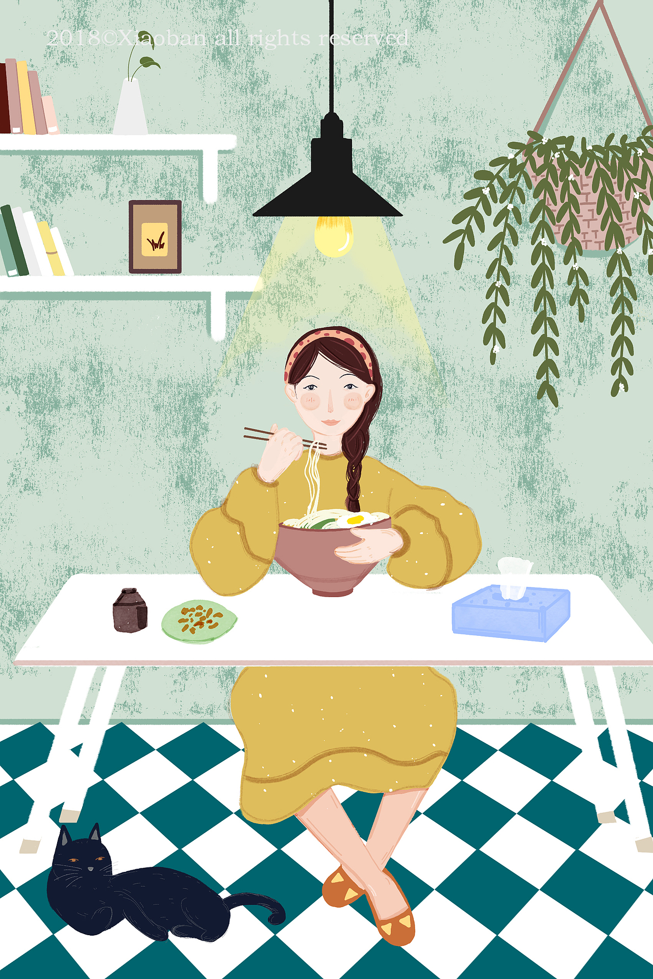 one person 一个人系列插画