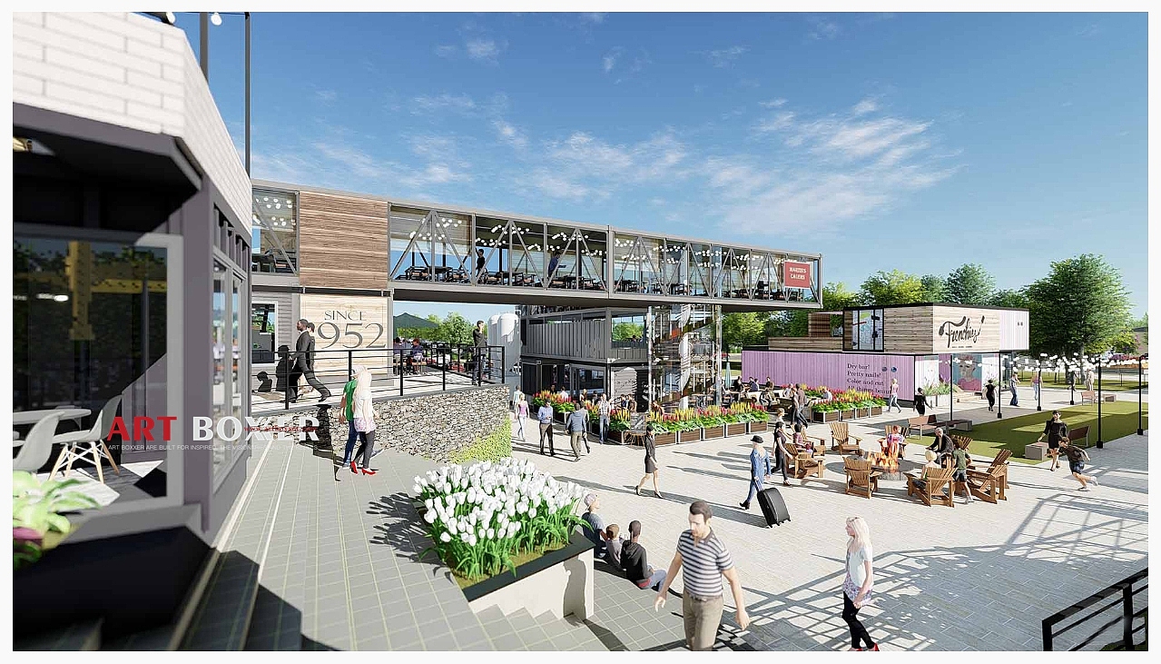 沃尔玛沉浸式集装箱购物公园i集装箱商业街i 集装客|空间|建筑设计|集