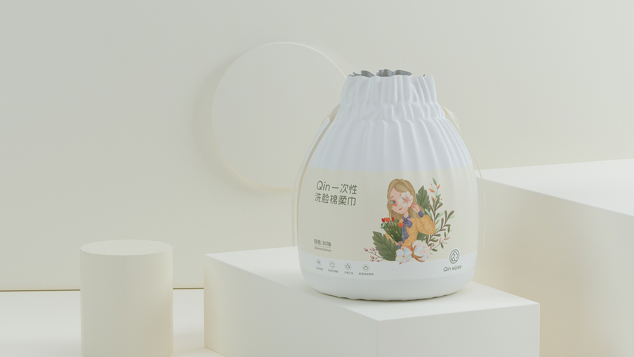 QIN湿巾品牌包装项目设计（图ZMjMzMzQxMjY0） - 包装 - 站酷设计师胡晓波设计原创素材 - 站酷ZCOOL
