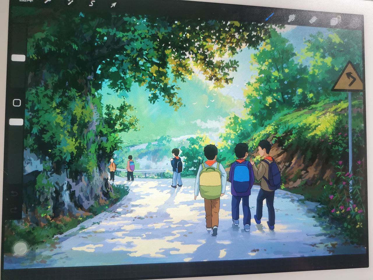 童年记忆，清晨的上学路（图ZMzQzMjEwODUy） - 绘本 - 站酷设计师南宝山高师原创素材 - 站酷ZCOOL