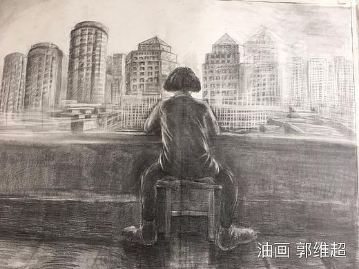 90后郭维超2017最新素描场景作品