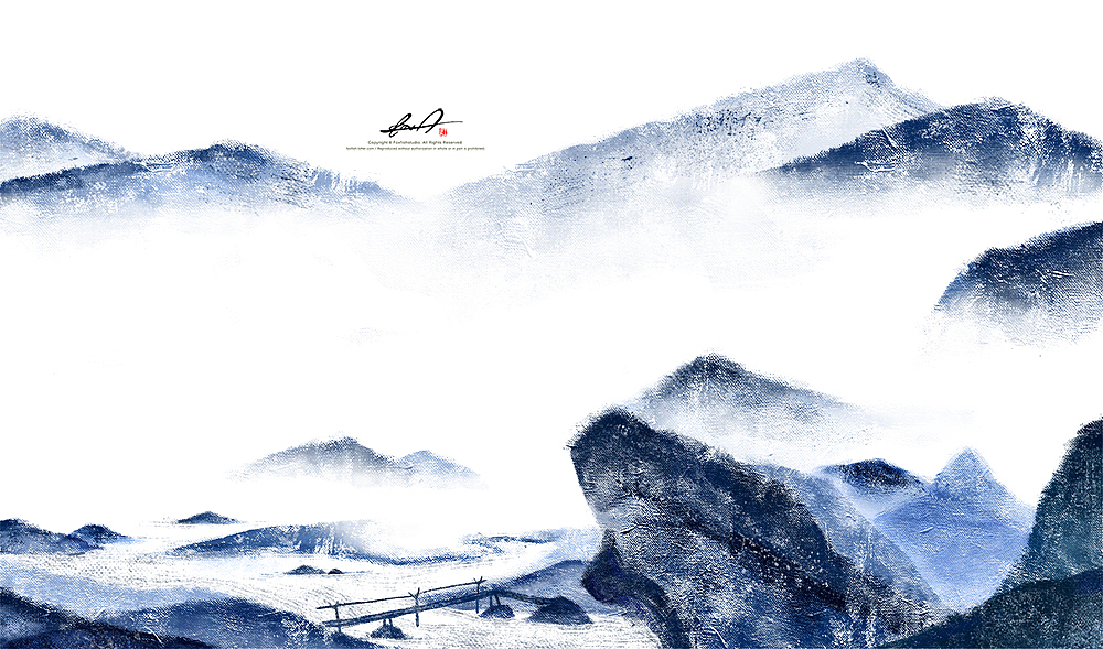 《溪山清远图》（图ZNDE0NDkwMTY=） - 商业插画 - 站酷设计师瓜里瓜里瓜里原创素材 - 站酷ZCOOL